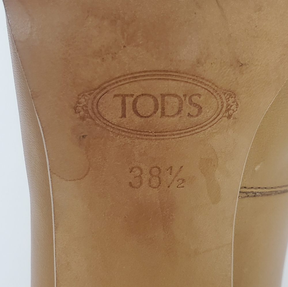 TOD'S Stacked Heel Loafer Pumps - Picture 15 of 15